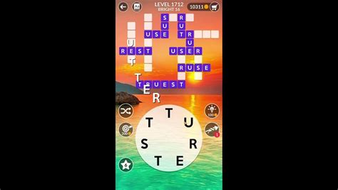 Words that are accepted in this level (Bonus Words) ANISE, INANE, INANES, INNS, SIN, SINE 3. . Wordscapes level 1712